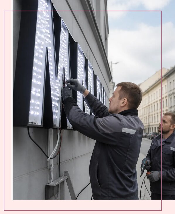 Изготовление и монтаж светодиодных LED вывесок в Орехове-Зуеве