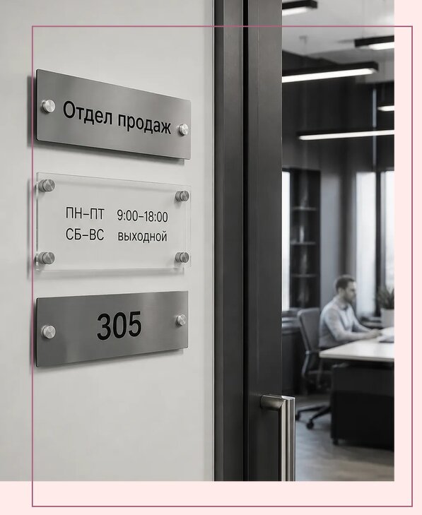 Офисные таблички на дверь в Орехове-Зуеве по цене от 5106 р. | Аванза-Рхв