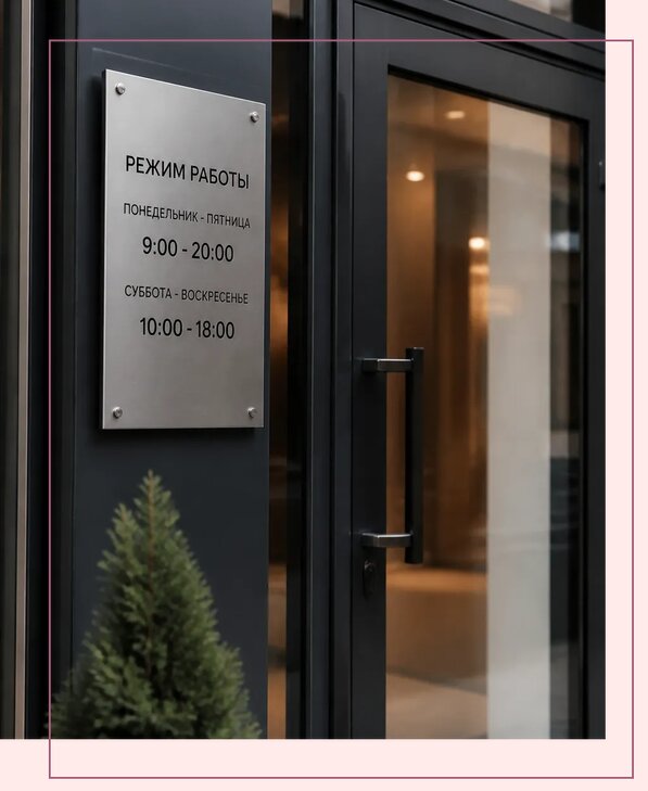 Изготовление табличек с графиком работы в Орехове-Зуеве от 2605 р. | Аванза-Рхв